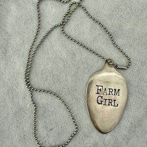 Farm Girl Flattened Spoon pendant necklace